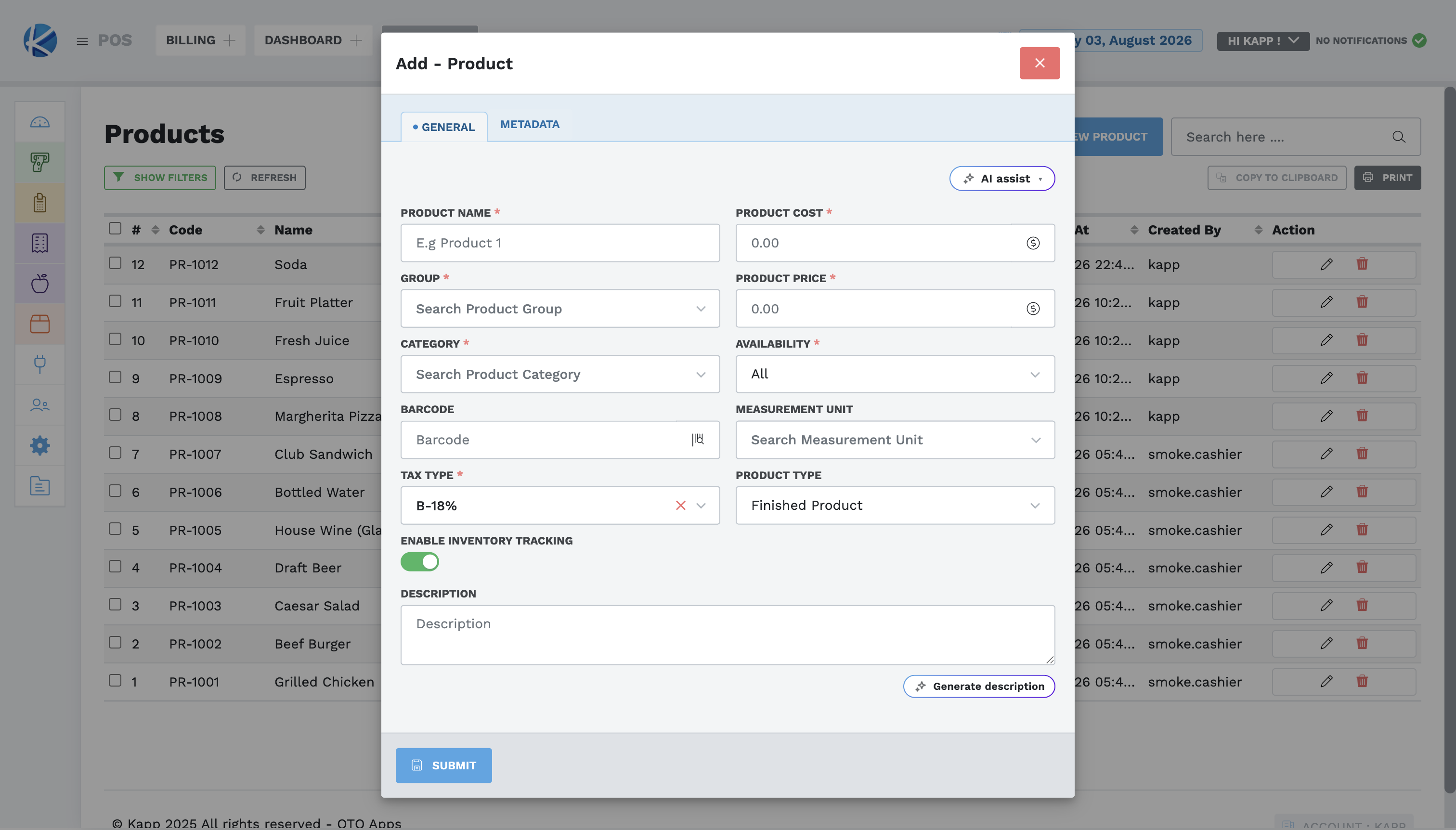 Emergency product or service form